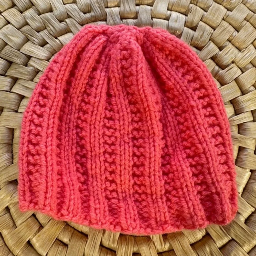 Kids Knit Beanie Hat Soft Winter Hat Pink Color‎ Toddler Knit Beanie